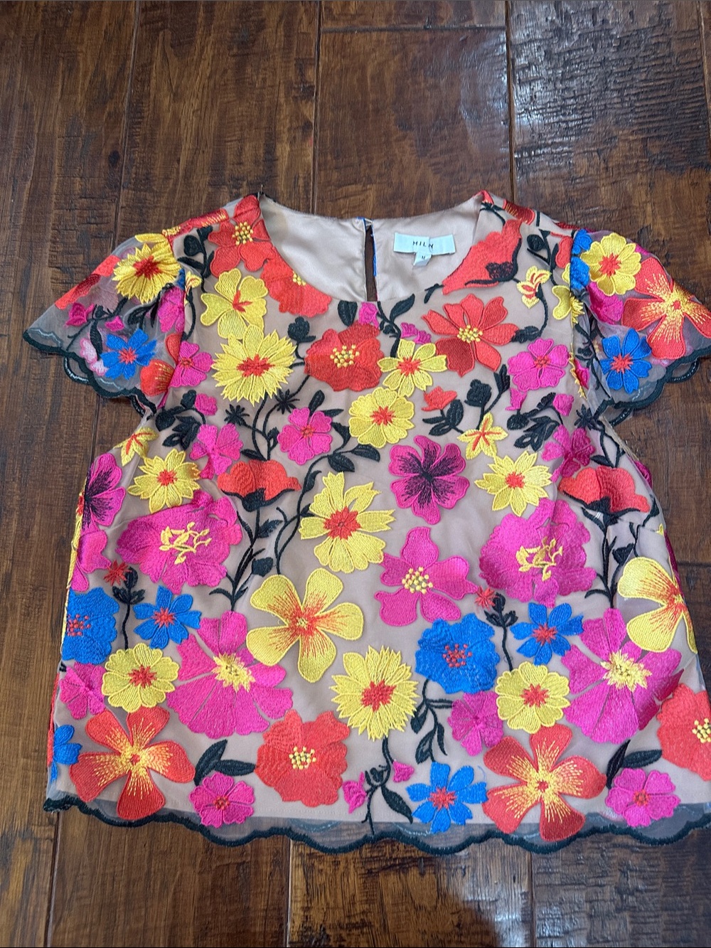 🌸 Milly Floral Embroidered Two-Piece Top & Skirt Set 🌸 - Picture 3 of 13